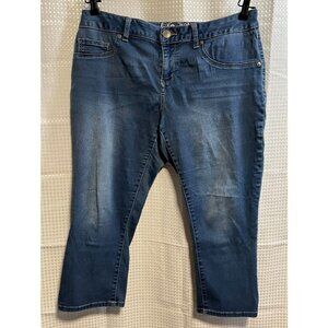 SO jeans womens 27 Crop mid rise 33 x 22 blue